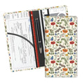 Leather Car Registration and Insurance Card Holder, Cute Car Accessories Vehicle Glove Box Car Organizer for Documents, Cards, License Cute Dragonfly Flowers - color: Cute Dragonfly Flowers