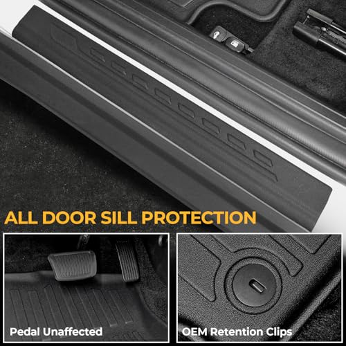 Floor Mats for Kia K4 2025-2026, All Weather Floor Mats Trunk Cargo Liner and Door Sill Guards Accessories, Full Coverage Set - size: For Kia K4 | 2025-2026
