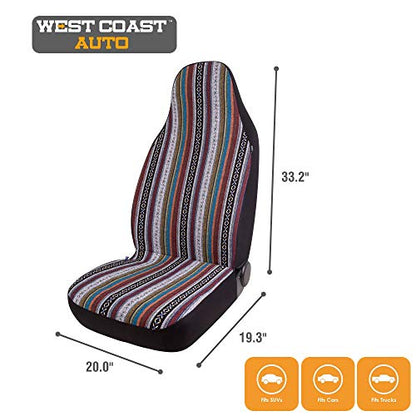 Baja Blanket Bucket Seat Cover for Car, Truck, Van, SUV - Airbag Compatible (2PCS National) - color: National