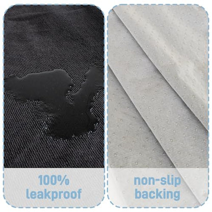 Waterproof Car Seat Cover Towel, Universal Fit Seat Protector for Cars and Small SUVs Anti-Slip Front Seat Protectors for Gym, Pets & Travel, Black, Machine Washable