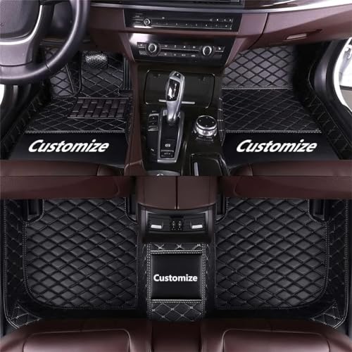 Custom Making Car Floor Mats for 97.5% Car Model Luxury Leather All Weather Waterproof Anti-Skid Full Coverage Liners (Black) - color: Black