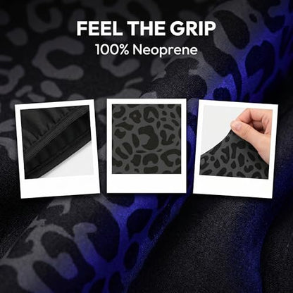 Black Leopard Print Steering Wheel Cover for Women,Universal 14-15 Inch Anti-Slip Breathable with 2 Pieces Car Coasters Cheetah Animal Print Car Wheel Cover Accessories - color: Leopard Black