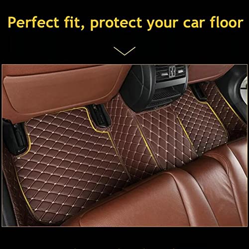 Custom Leather Car Mats, Vehicle-Specific Fit All-Weather Floor Mats, 100% Waterproof Anti-Slip Durable Protection for SUV Truck Sedan, Precision Tailored Protection (Red Wine) - color: Red Wine