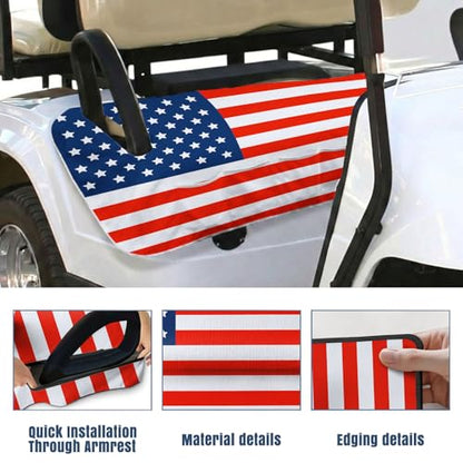 Golf Cart Seat Covers Golf Cart Seat Towel Blanket Group - color: American Flag Pattern 03