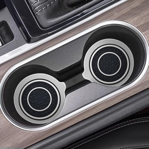 Mandark Car Cup Holder Coaster, 2.75 Inch Non-Slip Vehicle Cup Holder Insert Mats, Dustproof Automotive Interior Console Cup Insulated Pads Accessories, Universal for SUV, Sedan, Truck (White) - color: White