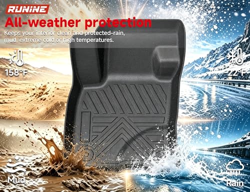 Floor Mats for Ford Escape 2020-2023 2024 2025 2026 (Not for Hybrid), All Weather Protection Custom Floor Mats Trunk Cargo and Car Windshield Cover Set for Car Accessories,Car Floor Liners Set