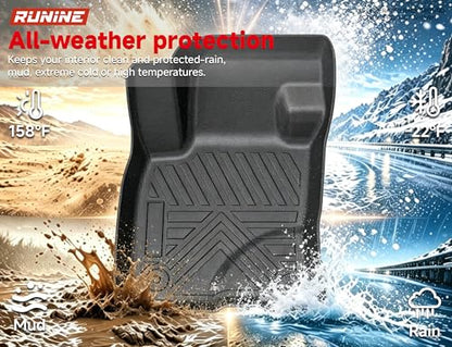 Floor Mats for Ford Escape 2020-2023 2024 2025 2026 (Not for Hybrid), All Weather Protection Custom Floor Mats Trunk Cargo and Car Windshield Cover Set for Car Accessories,Car Floor Liners Set