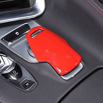 Daeiclru Car Gear Shift Knob Head Cover Compatible with Corvette C8 Z06 Z51 2020-2023, ABS Drive Mode Switch Knob Cover, C8 Accessories (Red)