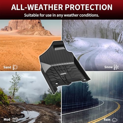 LASFIT Floor Mats 2013-2018 for Dodge Ram 1500/2500/3500 Crew Cab, 2019-2024 for Dodge Ram 1500 Classic Crew Cab 4 Full Size Doors All Weather TPE Custom Fit Car Mats Floor Liners 1st & 2nd Row, Black - style: 1) 1500/2500/3500 | 2013-2018 |Crew Cab Floor