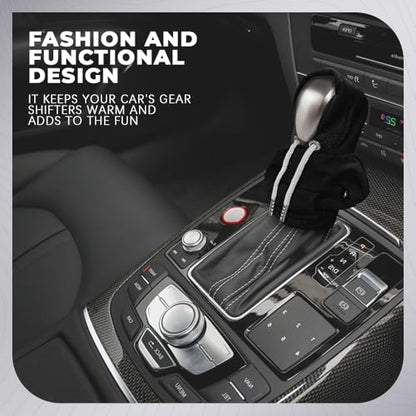Gear Shift Hoodie, Gear Shift Cover, Fashionable Hoodie Automotive Gear Shift Knob Protector, Car Accessories Mini Sweater Gear Shift Knob Cover for Car Gear Shift Levers (Black) - color: Black