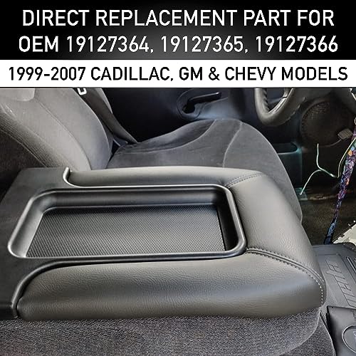 Center Console Lid Replacement Kit for 99-07 Silverado, Avalanche, Suburban, Sierra, Yukon - Replaces OEM 19127364, 19127365, 19127366 (Beige) - color: Beige