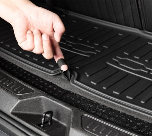 Cargo Mat Backrest Mats 2-in-1 Design for 2017-2023 GMC Acadia 6/7 Seats Accessories, All-Weather TPE Trunk Mat Cargo Liner Protector SLE/SLT/AT4/DENALI(Cargo Mat with Backrest Mats)