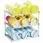 Yieach Larger Compartments Stackable Water Bottle Organizer for 40 oz Stanley Cup Holder,Yeti and Other Tumbler Organizer,3 Tier Wine Rack and Waterbottle Storage Rack for Kitchen Cabinets,Countertop - size: 3 Tier Hold 9 Bottle