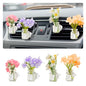 4 Pack Flowers Car Vent Clips, Cute Daisy Plants Vase Air Conditioning Outlet Clip with Fragrance Pads, Charm Scent Perfume Automotive Interior Decorations for Women