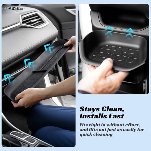 CARFIB Driver Storage Box Organizer Mat Fit for Toyota RAV4 2025-2019 Passenger Side Mats Glove Box Organizer Tray Interior Insert Accessories - style: Driver + Passenger