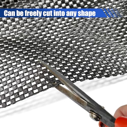 Cuttable Trunk Mat for Car, 59" x 20" Anti-Slip Automotive Cargo Liner Protector, Universal Multiple Use Vehicle Rug Pad for Car, SUV, Truck (Black)