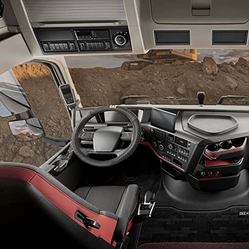 Cat® DuraGrip Steering Wheel Cover, Tire Tread Inspired Traction Grip Design, Black Steering Wheel Cover for RV Semi Truck Big Rig Trucker - X-Large 17.5" - 18" Inches - color: Black DuraGrip, size: XL Big Rig (17.5-18")