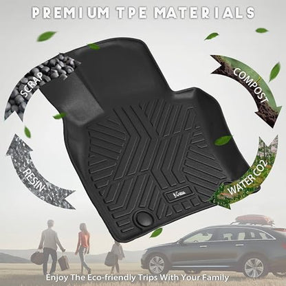 KARPAL Floor Mats for 2026 2025 2024 Mazda CX90 & CX90 PHEV (Only fit 6&7 Seats, Not for 8), All Weather TPE Custom Fit Floor Liners Car Mats Accessories, 1st & 2nd & 3rd Row - style: 2024-2026 | For Mazda CX90 | 1st & 2nd & 3rd Row