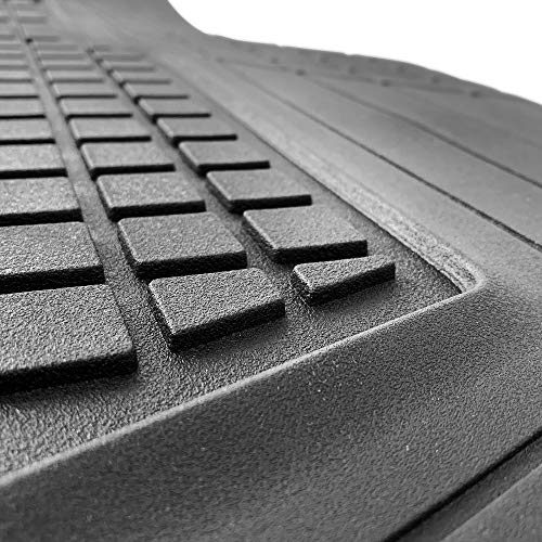 Motor Trend Premium FlexTough All-Protection Cargo Mat Liner – w/Traction Grips & Fresh Design, Heavy Duty Trimmable Trunk Liner for Car Truck SUV, Black (OF-985-BK) - color: Black