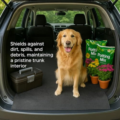 Dependable Industries Premium Non-Slip Car Trunk Mat Cargo Liner Universal Cut-to-Fit Protects Against Dirt Size 39" x 47"