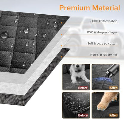 Dog Car Seat Cover for Back Seat Compatible with Toyota 4Runner 4-Runner Highlander Grand Highlander Accessories 2000-2025 2026, Waterproof & Non-Slip Car Pet Bench Rear Seat Covers