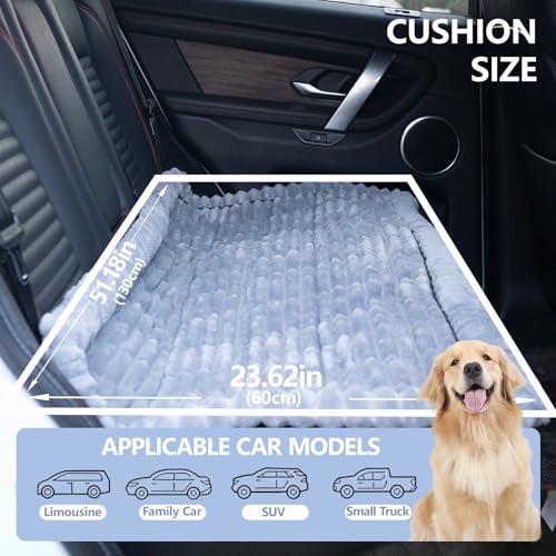 Dog Car Seat Waterproof Bed Cover Non-Slip Car Back Seat Soft and Comfortabl Pet Bed Mat Car Blanket for Travel Backseat Extender Seat Covers Dog Bed for Cars Trucks and SUVs (Light Grey 23.6” x 51”) - color: Waterproof Light Grey Cover