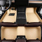 Add Personal Touch to Your Vehicle with IMEISH Customizable Logo Text Car Mats for 99% of vehiclesPads Protection Non-Slip Leather Floor Liners (Beige) - color: Beige