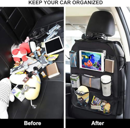 Backseat Car Organizer Mats Back Seat Organizers and Storage Bag with Touch Screen Tablet Holder for Kids Toddlers Car Seats, Travel Accessories, Road Trip Essentials Kids - size: 1 Pack