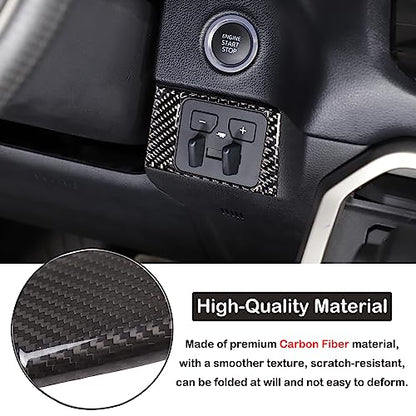 Car Center Control Brake Gain Switch Decorative Frame Sticker Compatible with Toyota Tundra/Sequoia 2022-2024 Real Carbon Fiber Brake Gain Switch Panel Protect Cover Trim Sticker Interior Accessories - size: Brake Gain Switch Trim Frame Sticker