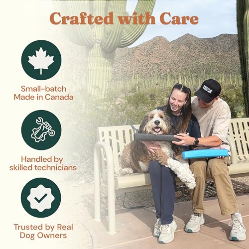 Whiffie Cushion™ - Patented Dog Car Window Chin Rest - Premium XL EXTRALIGHT® Foam, Universal Fit, Waterproof & Easy-Clean - Handcrafted in Canada - 15.5", Baja Blue - color: Baja Blue, size: 1x Pack