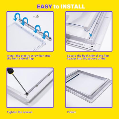 Dog Door Replacement Flaps - Extra Large Measures 10.5" x 15", Doggie Door Flap Compatible with Ideal Pet Products Designer Series Pet Door- Replacement Flap, Less Shrinkage, Weather Resistant