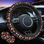 Mushroom Steering Wheel Cover Woodland Mushroom Fern Steering Wheel Cover Breathable Universal for 15 Inch Anti-Slip Car with 2 Pieces Car Coasters Suitable for Men Women Mushrooms - color: Mushroom