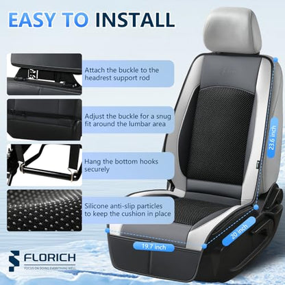 Upgraded Cooling Car Seat Cover Front Seat with Blowing&Suction, 12V-24V Ventilated Car Seat Cushion with 2 Turbo Fans, 3-Speed Adjustable Universal Fit Breathable Car Cushion for Summer Driving-Gray - color: 2 Turbo Fans-Gray