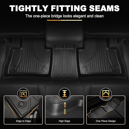 Floor Mats for Toyota Highlander 2020-2026 7 Seats - All Weather Floor Liners and Cargo Mat with Seatback Protector Highlander Accessories - style: 2020-2026 | for Toyota Highlander | Full Set