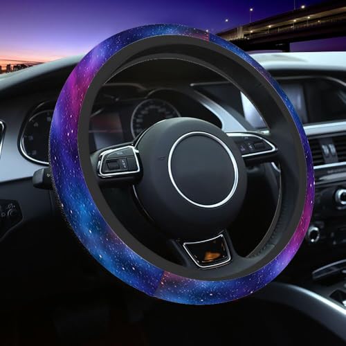 Starry Sky Car Steering Wheel Cover Starry Space Steering Wheel Cover Car Decor Suitable for Most Vehicles Including Trucks and SUV - color: Multi1110