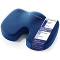 Memory Foam Seat Cushion - Tailbone Pain Relief Cushion, Non-Slip Sciatica Pain Relief Pillow - Cushion for Office Chair, Car, Wheelchair, Computer, Desk Chair - Coccyx, Lower Back Support (Navy)