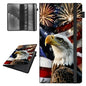 Car Registration and Insurance Holder,Leather Vehicle Glove Box Organizer Wallet for Document,Perfect for any Car,Truck,Motorcycle,Driver License,Trailer or Boat,Men & Women,American Flag-289 Eagle