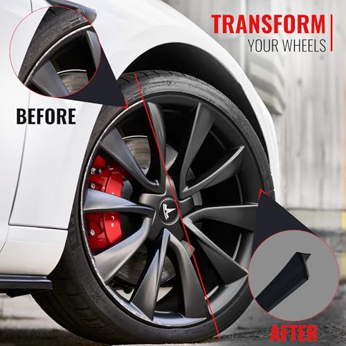 RIMiQ PROTECTiQ PRO Universal Rim Protection Trim - Curb Rash Guard with Award-Winning Patented Design and Premium 3M Tape - Fits Up to 4X 24 Wheels, Cars, Trucks, SUVs - Black