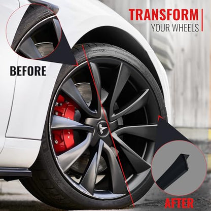 RIMiQ PROTECTiQ PRO Universal Rim Protection Trim - Curb Rash Guard with Award-Winning Patented Design and Premium 3M Tape - Fits Up to 4X 24 Wheels, Cars, Trucks, SUVs - Black