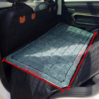 Backseat Pet Bed Mat, Truck Plaid Dog Bed for Car Back Seat, Deluxe Dog Seat Covers, Non-Slip Travel Pet Mat, Fit for Backseat Extenders and Trucks SUVs (Blue, 24.8x54 inch) - color: Blue