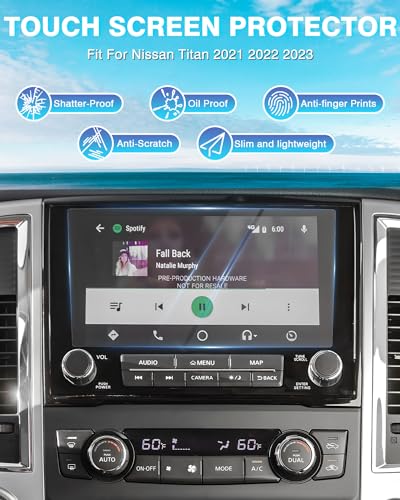 2PC Screen Protector for Nissan Titan/Titan XD 2021-2024 9-Inch [No Glare & Fingerprint] Tempered Glass Nissan Titan/Titan XD Touchscreen Accessories - size: Nissan Titan/Titan XD 2021 - 2024