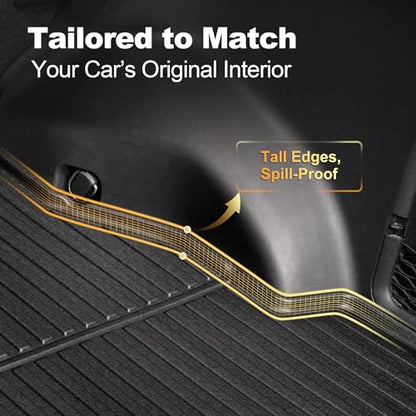 Trunk Cargo Liner Mat Tray fit for Mazda CX-5 2017-2025 2026 All Weather Rear Trunk Carpet Interior CX5 Accessories Waterproof Custom Fit Odorless TPE (Black) - style: 18) for Mazda CX-5 2017-2025 Cargo Liner