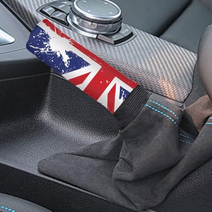 Horeset Union Jack Car Handbrake Cover Soft Gear Shift Knob Cover Set for Women Breathable Car Grab Handle Cover Universal Fits Most SUV/Sedan/Truck/Van - color: Union Jack