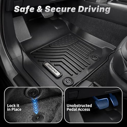 OEDRO Floor Mats Cargo Liner with 3rd Backrest Mats Fit for 2013-2024 Toyota 4Runner 7-Seater, Custom Fit TPE All Weather Floor Liners Trunk Mat for 4Runner Accessories, Car Mat Full Set, Black - style: 13-24 4Runner Full Set W/ Backrest Mat 7 Seats