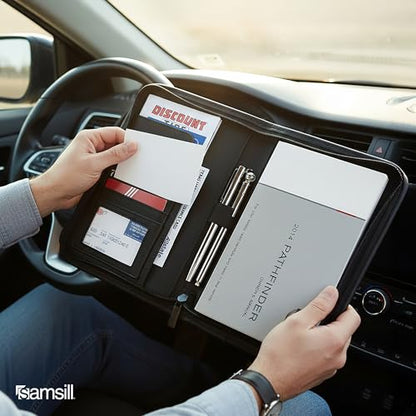 Samsill Car Registration and Insurance Holder, Owner's Manual Glove Box Organizer, 7.25 x 10 inches, Car Document Holder, Black