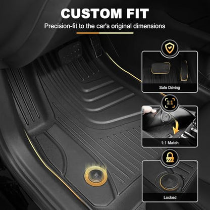 AOMSAZTO Floor Mats & Cargo Liner for 2019-2025 2026 Chevy Blazer (Not for EV) - 1st & 2nd Row All Weather Protection Floor Liners Waterproof Car Trunk Mat for Chevrolet Blazer