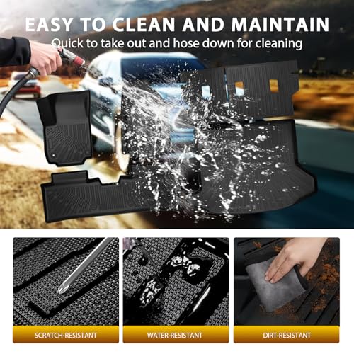 Floor Mats for 2025 2026 Chevrolet Chevy Equinox (Non EV) / GMC Terrain Car Mat, All Weather TPE Custom Cargo Liner Seat Back Cover Protectors Accessories (Floor Mats+Backrest Mat+Trunk Mat) - size: 2)Chevrolet Equinox Gas/GMC Terrain｜25-26｜Full Set