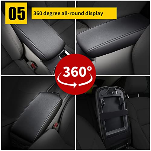 Car Armrest Cover Fit for 2008-2012 Nissan Altima,Waterproof Center Console Cover Mat for Nissan Altima - color: Black