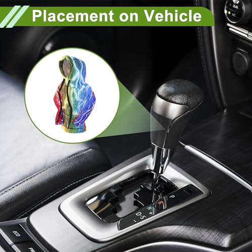 Universal 11x15.5cm/4.33"x6.1" Gear Shift Knob Cover Anti-Slip Stick Shifting Handle Protector Polyester 1 Pc Lightning Hoodie Style Colorful