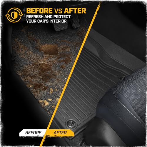 CAT® JustFit™ 3D Custom Fit Floor Mats for Honda Civic 2022-2026 Acura Integra 2023-2026, Heavy Duty Car Floor Liners Protection Laser Measured, Honda Civic Accessories, Acura Integra Accessories - style: Honda Civic (2022-2026) / Acura Integra (2023-2026